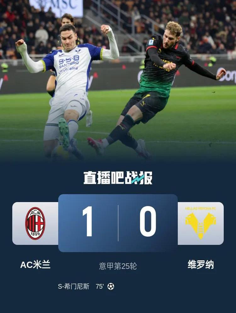 意甲联赛强强对话，AC米兰击败那不勒斯