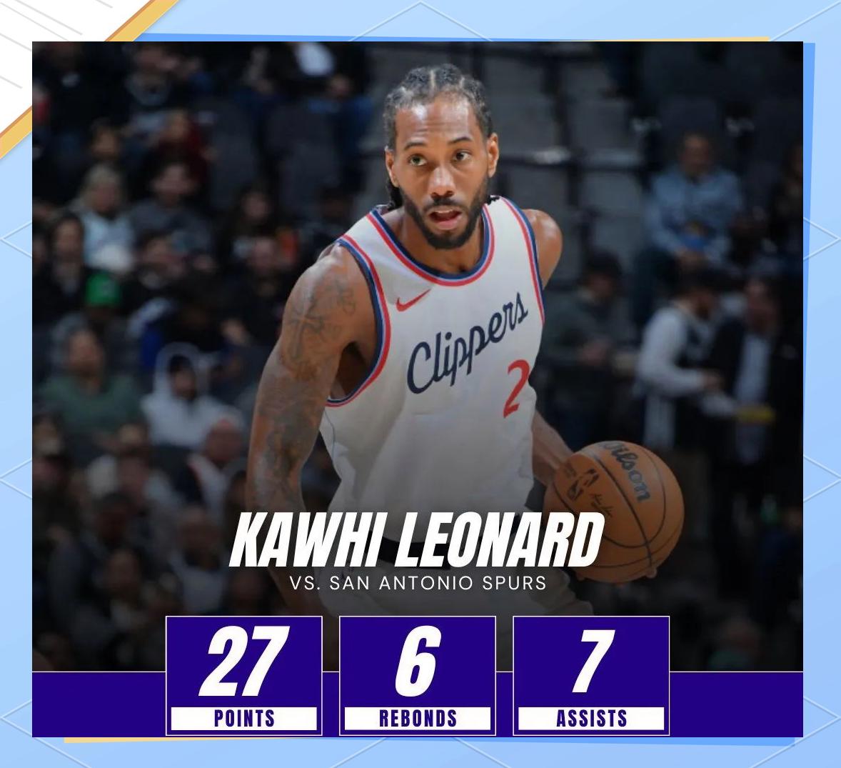 关于马刺轻取魔术，伦纳德统治全场的信息